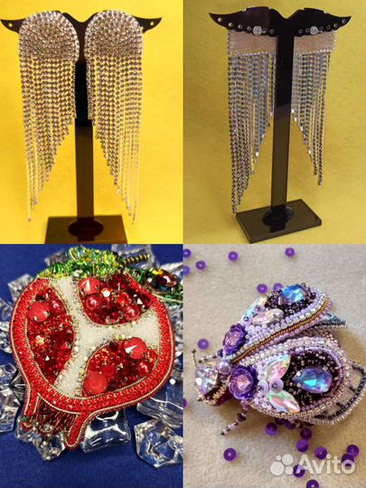 Броши из бисера ручной работы