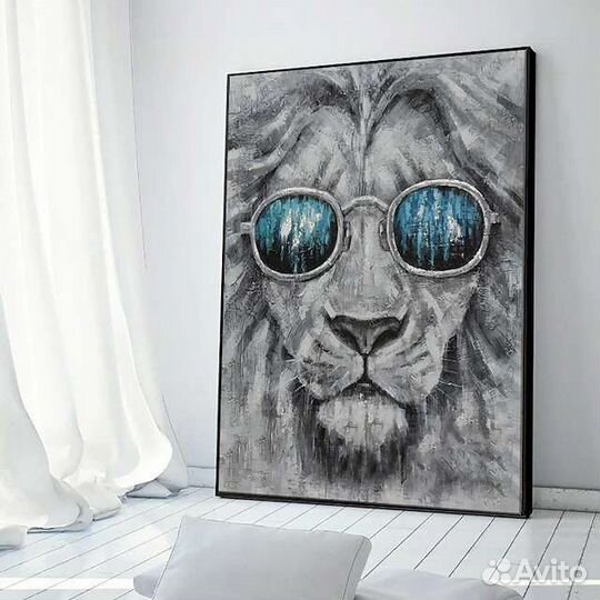 Современная картина маслом лев бесплатная подборка