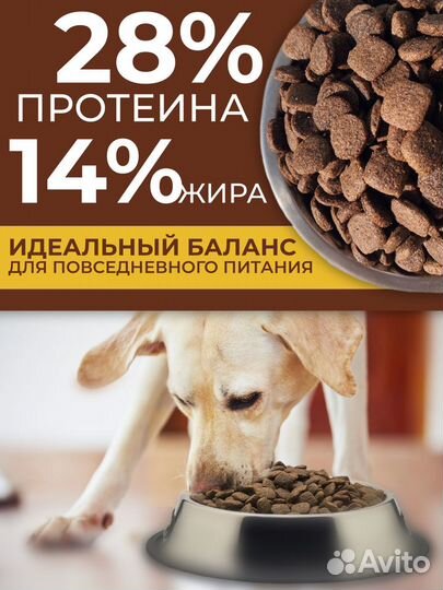 Корм сухой Дилли, для активных собак 14 кг