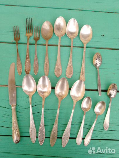 Мельхиоровые ложки и вилки