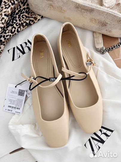 Кожаные балетки, сумка, платье Zara, оригинал