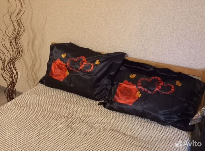 Наволочки атласные комплект 4шт