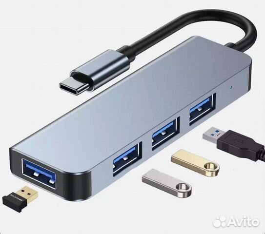 USB хаб концентратор 4 в 1