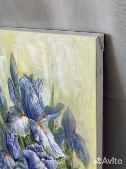 Картина маслом на холсте «Ирисы»