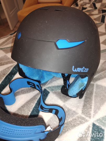 Шлем горнолыжный детский с очками