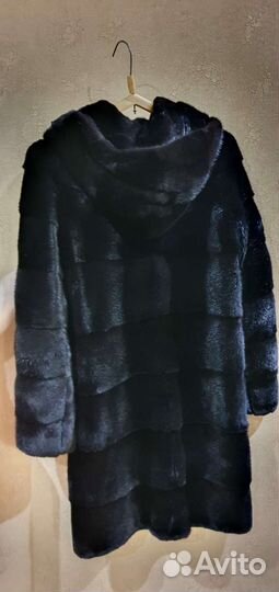 Шуба норковая с капюшоном