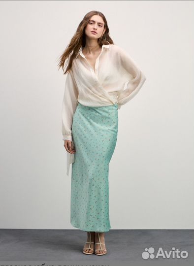 Zarina юбка атласная 50 (как новая )