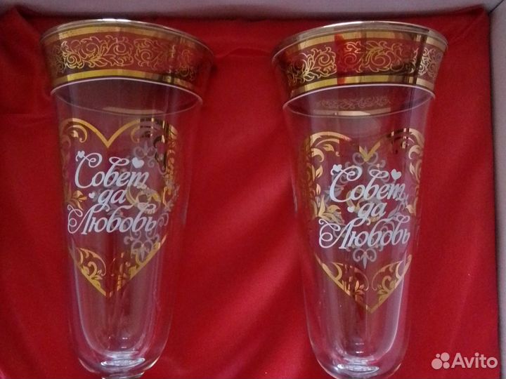 Фужеры, бокалы свадебные