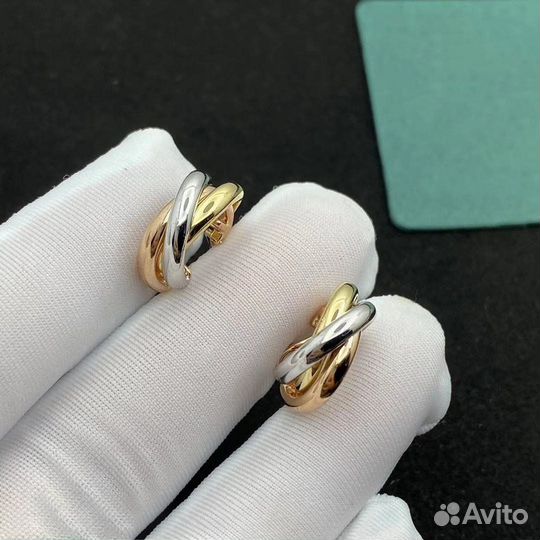 Серьги Cartier Trinity Белое золото