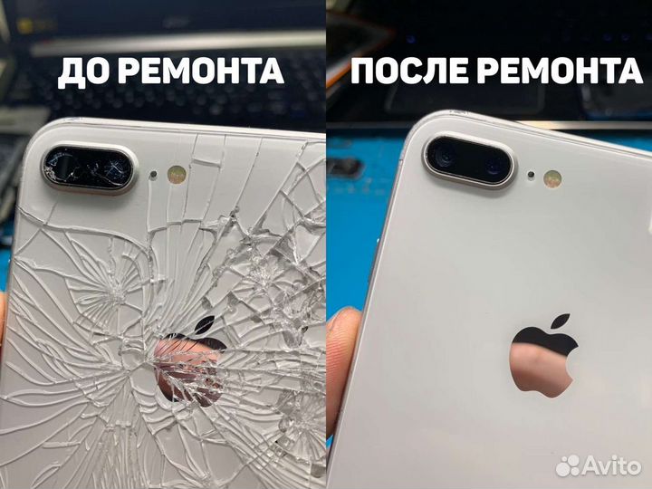 iPhone cтекло дисплея и задней крышки c заменой