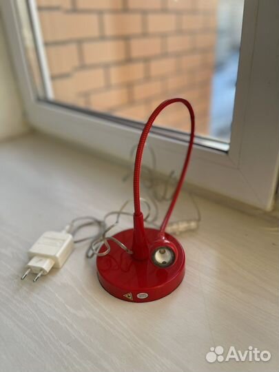 Настольная лампа Икея led красная