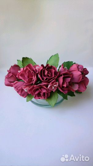Ободок с цветами handmade из фоамирана