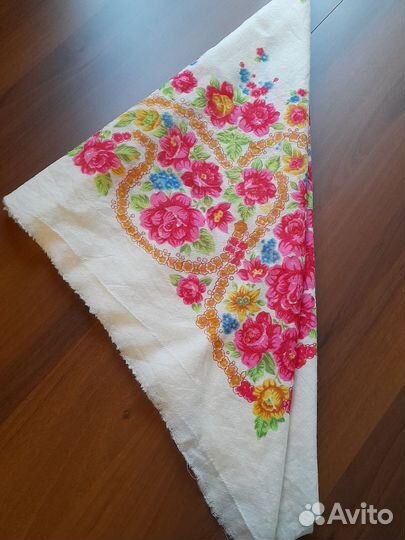 Павлопосадский платок. Тонкая шерсть. СССР