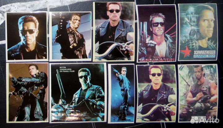 Наклейки Ван Дамм Шварц и др звёзды Голливуда 90-х