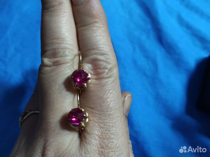 Золотые серьги 583 проба СССР