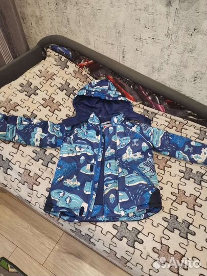 Куртка зимняя+ штаны с шапкой и шарфом 116