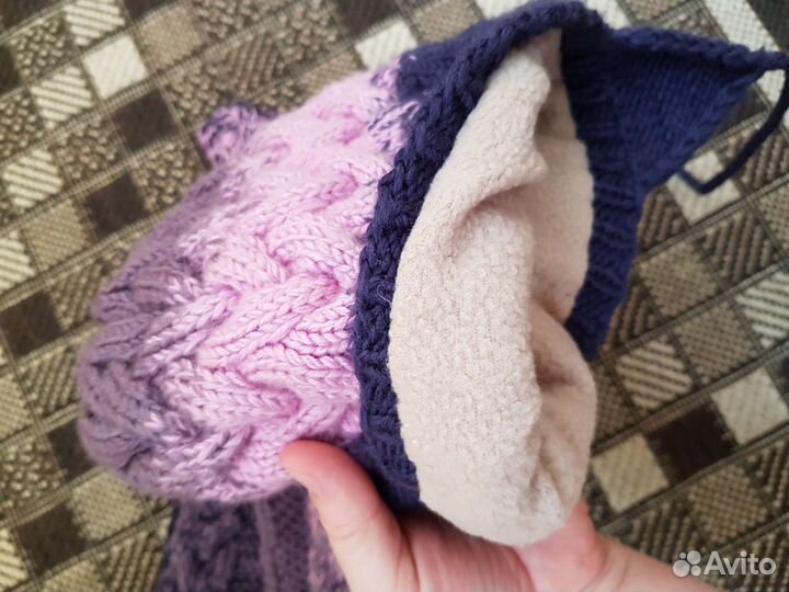 Комплект шапка и снуд зимний