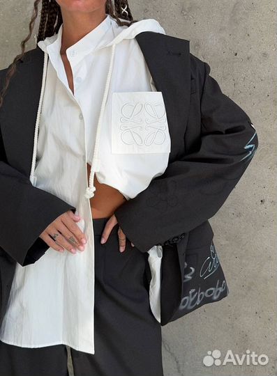 Loewe рубашка с капюшоном