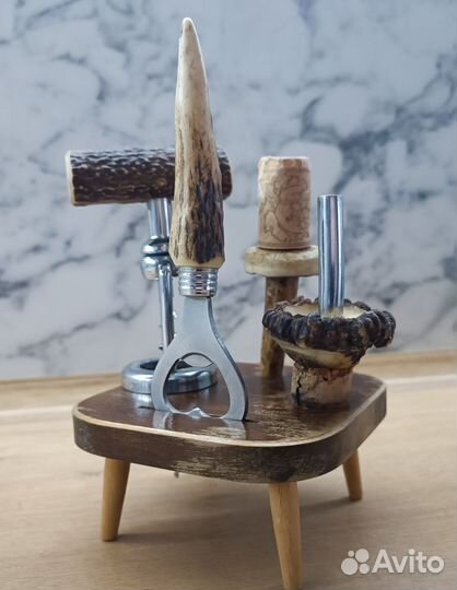 Старинный набор ГДР. штопор открывашка кость рог