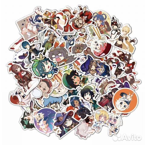 Наклейки, стикеры Геншин импакт