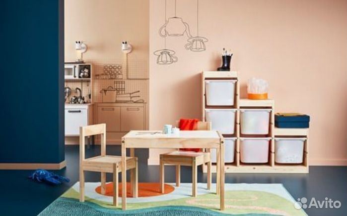 Комплект стол детский с 2 стульями IKEA latt