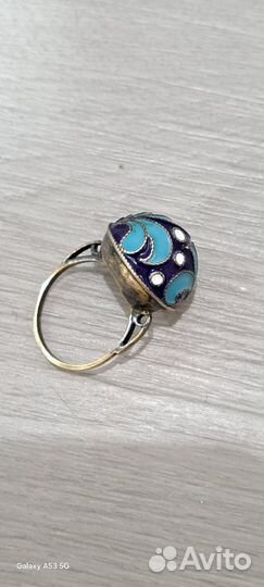 Винтаж. Серебрениый кольцо 875проба