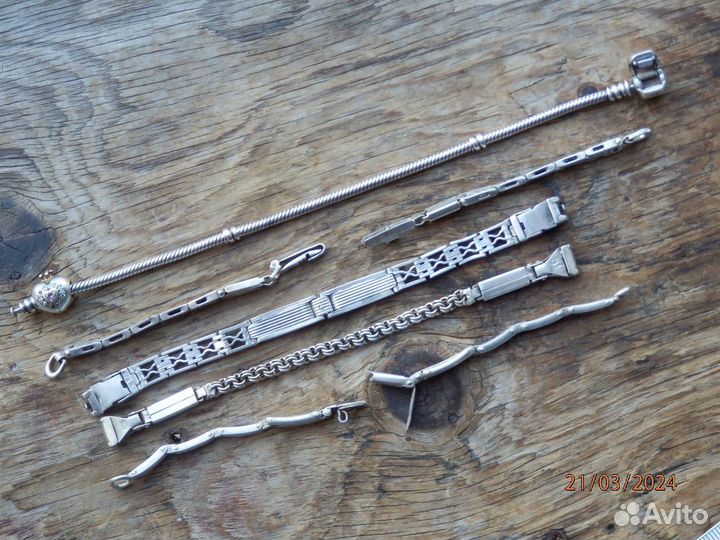 Серебро СССР: браслеты часовые женские 875