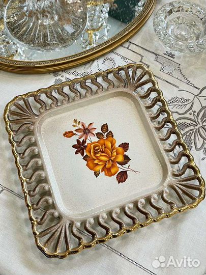 Винтаж блюдо сухарница Германия