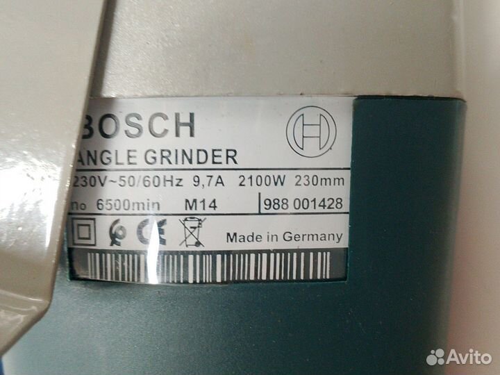 Ушм болгарка bosch 2100w 230mm gws 21-230