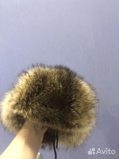 Шапка натуральная кожа и мех