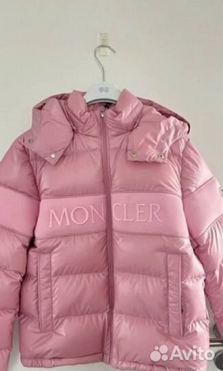 Куртка moncler розовая женская