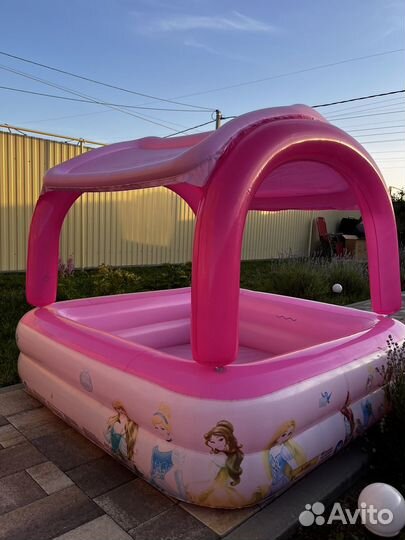 Детский надувной бассейн с навесом