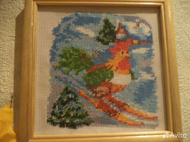 Вазоны настенные с цветком.Вышивка-12 знаков зодиа