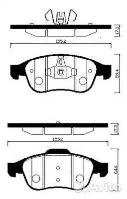 Колодки тормозные передние duster 1.5d ;2.0, fluence 1.6-2.0, Kaptur, Captur, Megane 3