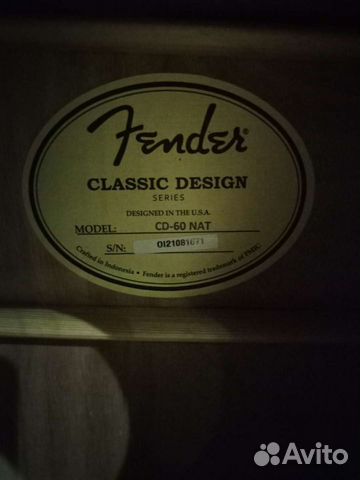 Гитара fender cd60