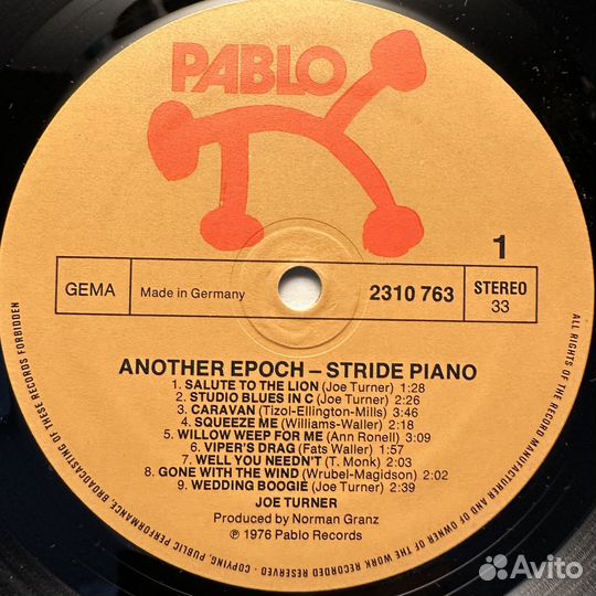 Joe Turner – Another Epoch - Stride Piano (1976г.)