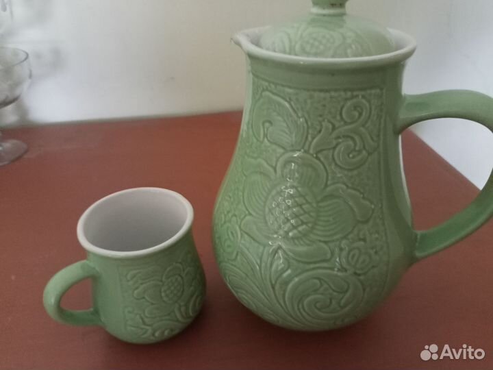 Кувшин с кружкой керамика