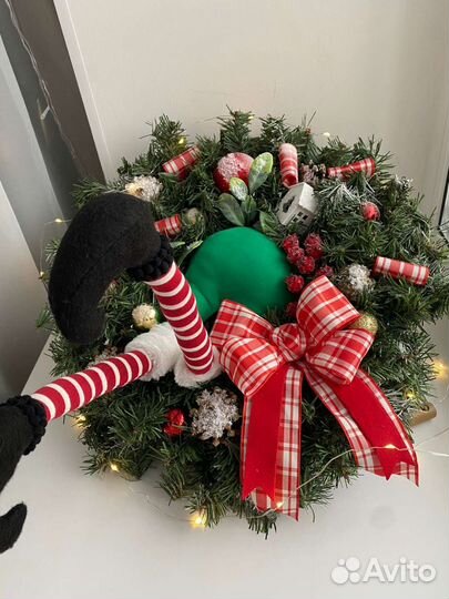 Новогодний венок гринч