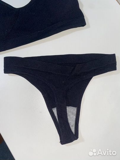 Комплект нижнего белья в рубчик