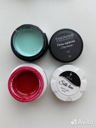 Для дизайна ногтей гель краска, блестки