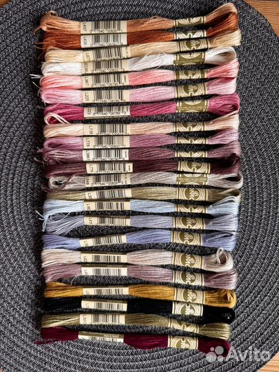 Мулине dmc. Лен. Эксклюзив 22 моточка по 8 метров