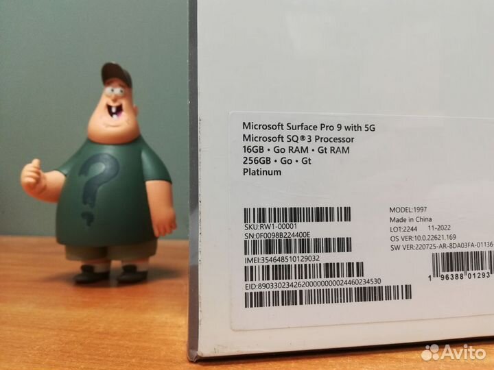 Microsoft Surface Pro 9 Microsoft SQ 3 5G 16Gb 256