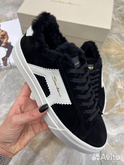 Кеды Santoni на меху