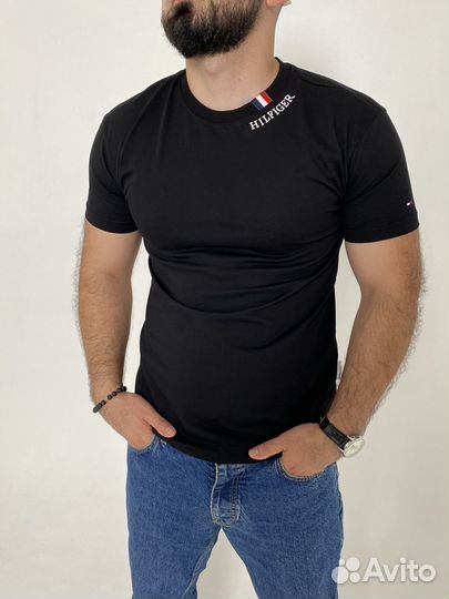 Tomy hilfiger футболка мужская хлопок