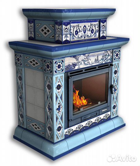 Дровяной камин печь для гостиной Билибин