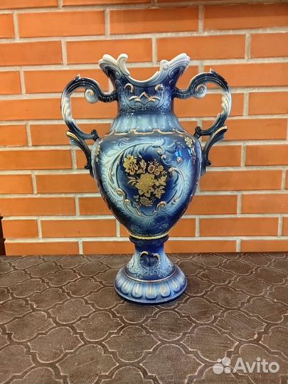 Ваза большая 50см керамика майолика фарфор глазурь