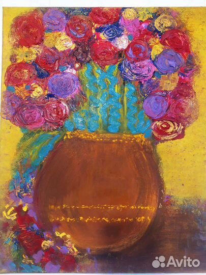 Картина маслом цветы