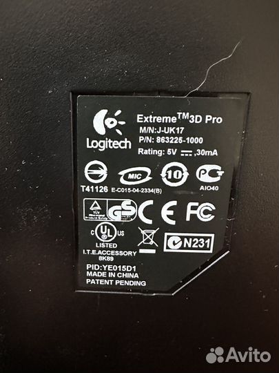 Джойстик logitech extreme 3D pro