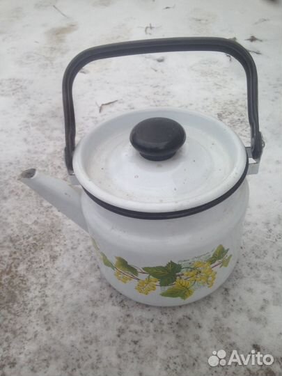 Эмалирован чайник бу 2 л