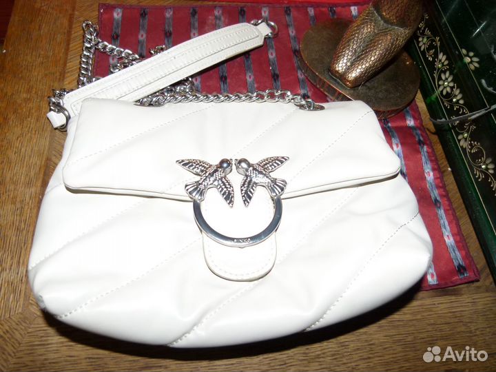 Сумка Pinko puff белая